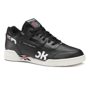 Adidasy Męskie Reebok Workout Plus MU Czarne/Białe/Czerwone PL 89TFENC